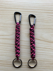 Set of 2, Survival Paracord Lanyard Keychains w/Carabiner – RosaNoche