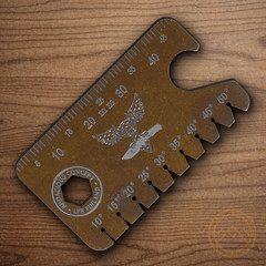 AuCon Dog Tag AngleFinder Bronze Finish Titanium Hex/Bit Driver Bottle Opener