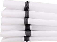 BAGAIL Laundry Bags Mesh Wash Bag for Intimates 3L,3M, Pearl White-Fine