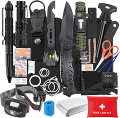 Survival Kits, Survival Gear and Equipment 116-In-1, Emergency Kit with First Ai