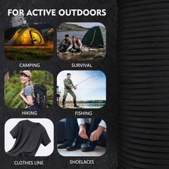 Paracord Rope 550 Nylon 4mm 9 Wire 50m Military Survival Trekking Campsites