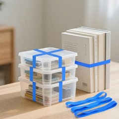 LotFancy Large Rubber Bands, 30Pcs Size #107 Big Wide Elastic 104″, Blue
