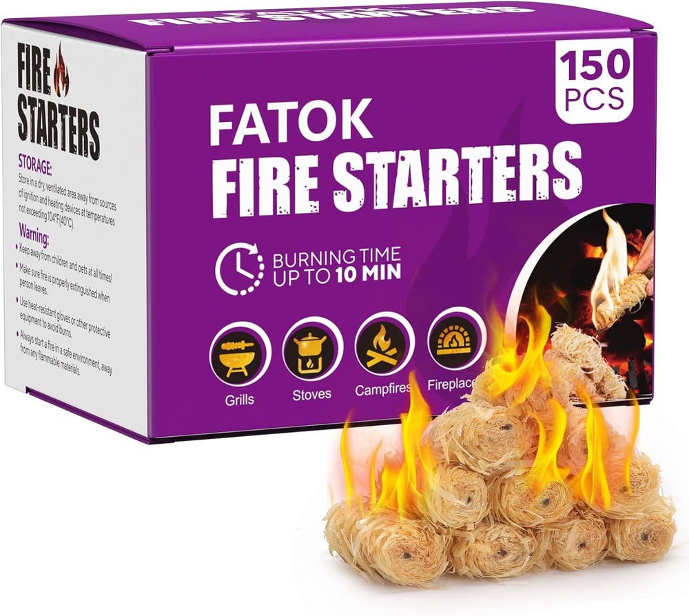 150Pcs Fire Starter, Natural Tumbleweed Fire Starters for Campfires, Fireplace
