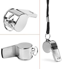 Hipat 24-Pack Stainless Steel Whistles with Lanyards – Loud, Clear Sound for Co