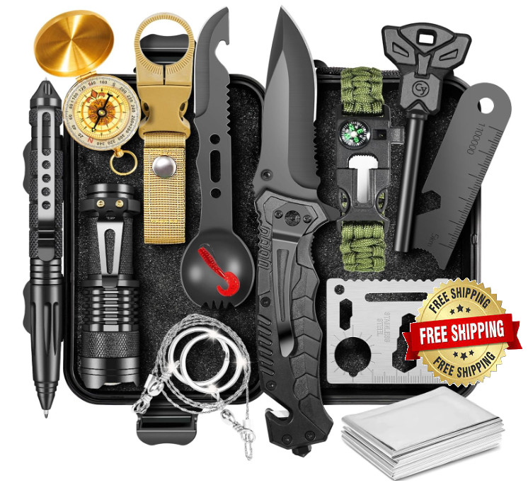 Kit De Supervivencia 14 En 1, Equipo Y Equipo De Supervivencia Potente NUEVO US