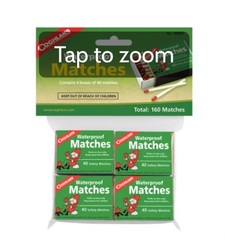 Coghlan’s Waterproof Matches, 4 Boxes (160 pcs), Emergency Safety Fire Starter