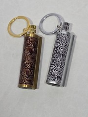 2pc Permanent Match Keychain Lighter Set Crocodile Skin Pattern Boxed NEW