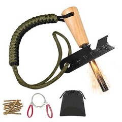 Fire Starter Kit with Ferro Rod & Tinder – Easy Survival Fire Starter for