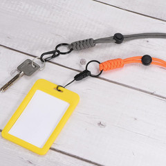 20″ Paracord Lanyard Neck Keyring Cord Strap Badge Holder Camouflage Orange