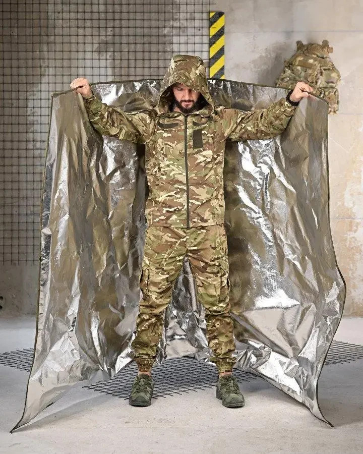 Anti-thermal imaging blanket Model Multi 3, protective cape drones multicam.🇺🇦