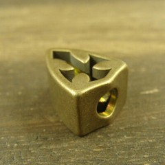 Brass “Cross” knife Lanyard Bead Paracord beads crafted for EDC gear XLH039