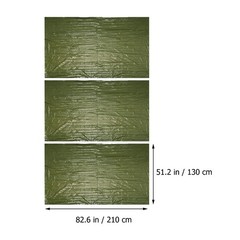 3Pcs Thermal Survival Blanket Outdoor Camping Waterproof Olive Green Covering