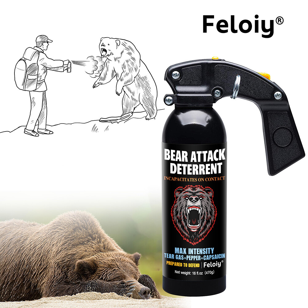 Feloiy Bear Repellent Spray Self Defense Security Protection 16 oz 35 Ft