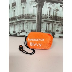 Thermal Emergency Sleeping Bag with Whistle, PE Aluminum Foil Survival Blanket