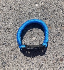 550 Paracord Bracelet, S (4.5”-7”) Hand crafted blue fishtail design