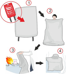 Fire Blanket Survival Cover for Kitchen – Home Safety Heat Protection for Small