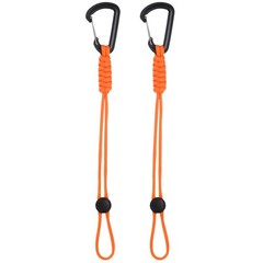 2-Pack Paracord Keychains with Clips[Orange]