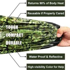 Bivvy Camouflage Emergency Sleeping Bag Thermal Survival Camping Hiking Outdoor
