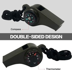 Loud 120 dB Safety Whistles with Compass & Thermometer – Ultimate Outdoor Gear