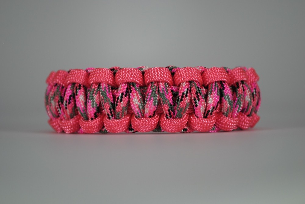 550 Paracord Survival Bracelet Cobra Pink/Pink Camo «Made in the USA»