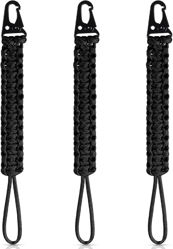 3 Pcs Paracord Keychain Weave 550 Paracord 9 Inch Tactical Lanyard Wallet Access