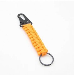 Tactical 550 Paracord Keychain with HK Clip EDC Keyfob Rugged Key Lanyard by JQT