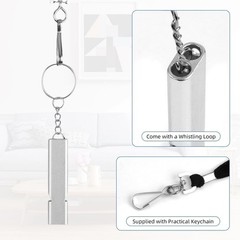 Whistles, 3-Pack Safety Survival Whistles with Lanyard Keychain, Survival Whi…