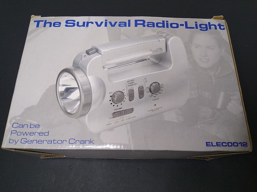 The Survival Radio-Light ELEC002 Battery Or Generator Crank Powered New Open Box