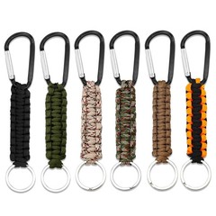 Loniyhu 6 Pcs Paracord Keychains with Carabiner, Braided Lanyard Hook Clip fo…