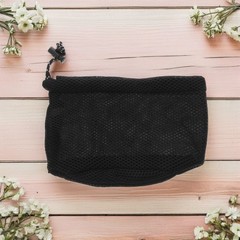 4pcs Outdoor Foldable Mesh Bags Drawstring Round Bottom Camping Storage Pouch