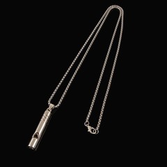 2 Pcs Titanium Whistle Necklace, Trendy Necklace Pendant Whistle for Jewelry …