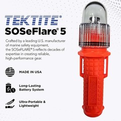 SOSeFLARE 5 NO MORE FLARES! Electronic Boat Distress Flare – USCG & SOLAS