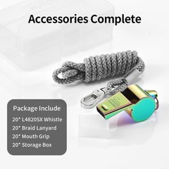 Stainless Steel Sports Whistle with Lanyard – Loud Crisp Sound for Coaches & Ref