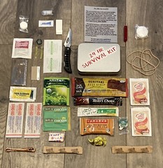24 Hour Survival Kit With Rations And First Aid. Military & Backpacking