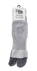 V-Toe Big Flip-Flop Socks Tabi Split Toe Wool Men & Women Large, Ligh Gray