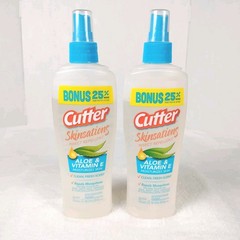 2 Cutter Skinsations Mosquito Insect Repellent Pump Spray Aloe Vitamin E 7.5 oz