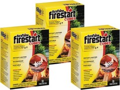 Clean-Burning Firestart Cubes, 18 Count – 3 Pack