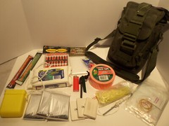 NEW Custom Outdoor Hunting Survival Bag FILLED with Life Saving Gear OD GREEN