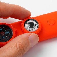 Survival Safety Whistle with Lanyard, Compass, Thermometer for Outdoor Sports