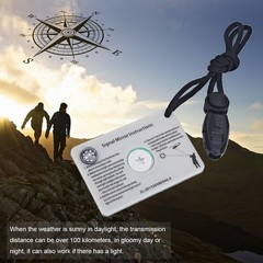2.3 Inch Signal Mirror Survival Reflective Mirror with Aim Indicator & Whistl…