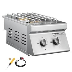 VEVOR Double Grilling Side Burners, 2 x 15,000BTU Liquid Propane Side Burner …