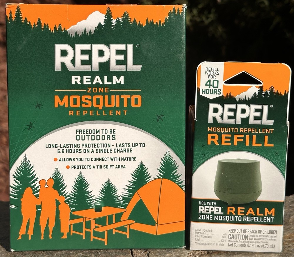 Repel Realm Mosquito Repellent Device + 40hr Refill Outdoor Starter Kit