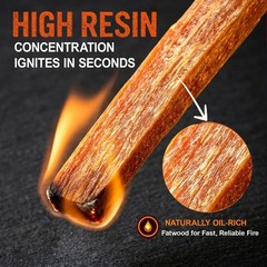 10lb Fatwood Fire Starter Sticks, Resin-Rich Pine Wood Kindling