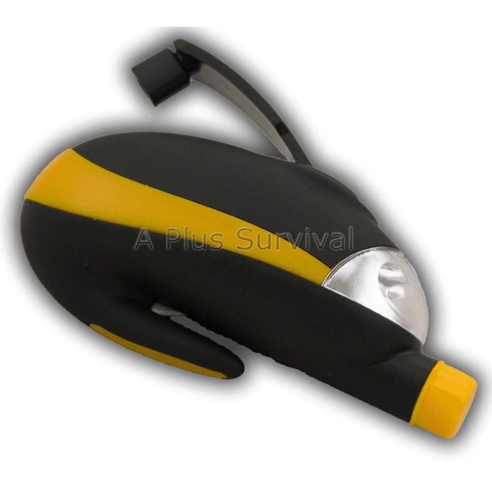 3 in 1 Dynamo Light, Car Auto Window Breaker Punch, Seat Belt Cutter Escape Tool