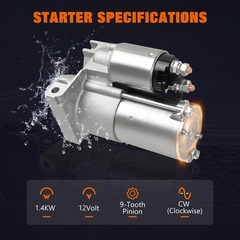 Sintly Starter Motor Fit For 1997-2005 Chevrolet Impala Lumina Malibu Monte