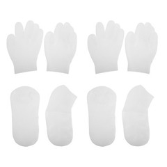 8 Pcs Repairing Hand Masks Moisturizing Socks for Feet Silicone Gloves