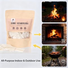 Raneped Waterproof Fire Starters for Campfires & Fireplace 30 Pcs/Bag