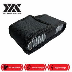 Max Power DZS700 Stun Gun for Self Defense Zebra Print w/ Flashlight, Pouch