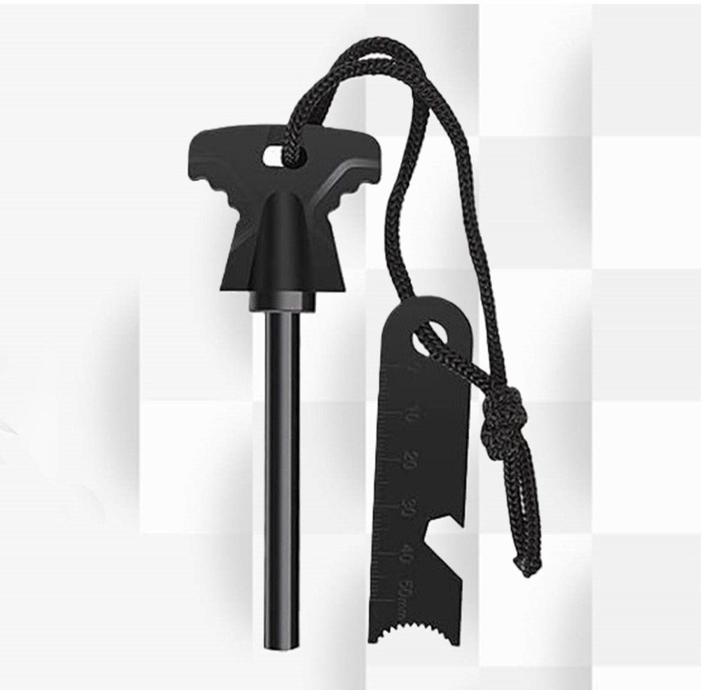 Fire Starter Flint Steel Striker Survival Kit Ferro Rod Camping Outdoor Tool