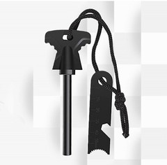 Fire Starter Flint Steel Striker Survival Kit Ferro Rod Camping Outdoor Tool